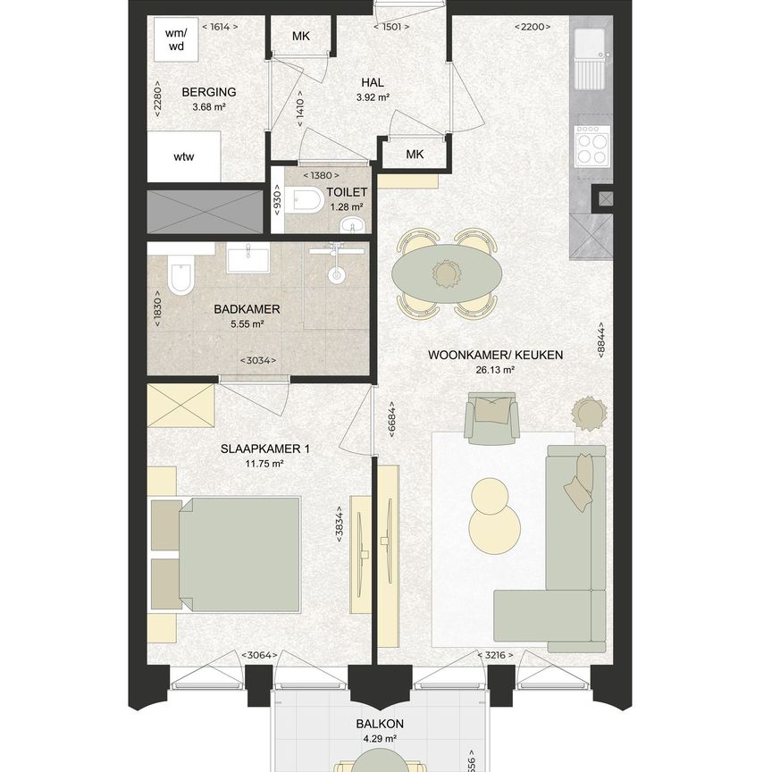 Appartement te huur: Kennedylaan 264 2035 TR Haarlem - Photo 1