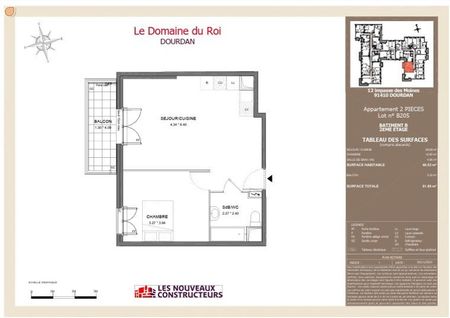 location Appartement T2 DE 46.53m² À DOURDAN - Photo 5