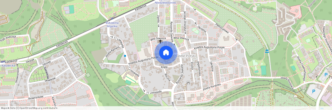 ul. ks. Augustyna Potyki, Bykowina, Ruda Śląska, śląskie