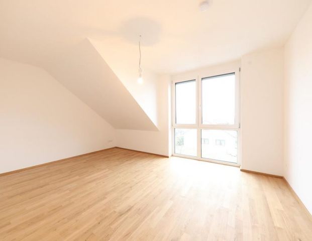 Seniorengerechte und barrierefreie Neubau-Dachgeschosswohnung mit Balkon, Bühnenraum und Weitblick - Photo 1