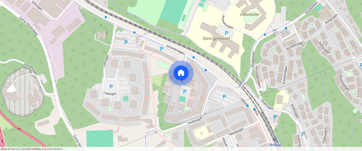 Härbrevägen, Skogås