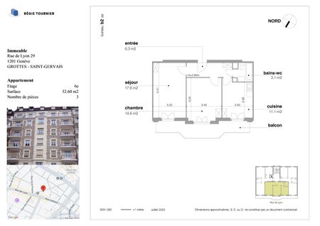 3 Zimmer, 53 m², 6. Stock - Foto 5