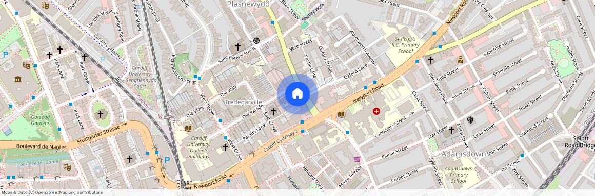 1 bed flat City Road, Cardiff