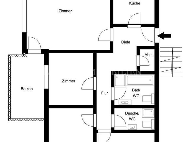 Helle 4-Zimmer-Wohnung mit Balkon in S-Hoffeld - Foto 1