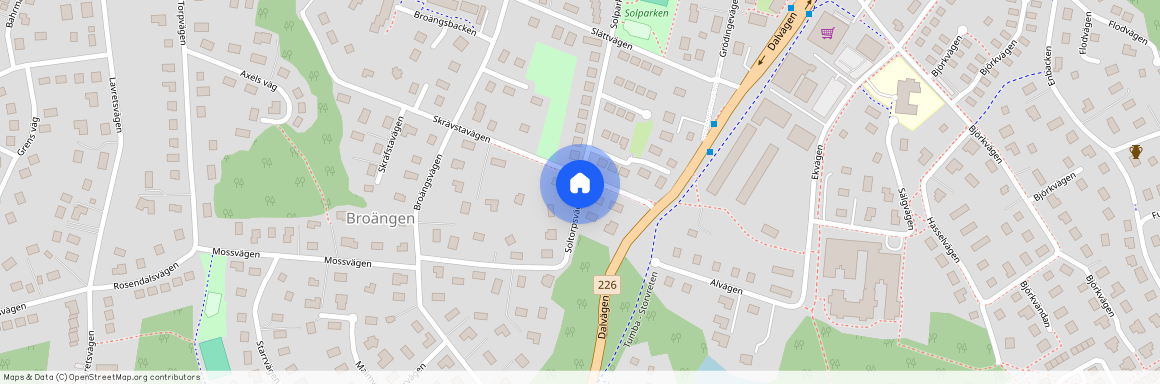 Soltorpsvägen, Tumba