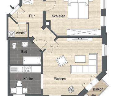 Neu! Stilvolle 2 Zimmer-Wohnung inkl. Balkon & EBK - Photo 5