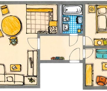 Nahe Zeisigwald gelegene 3-Raaum-Wohnung mit Balkon - Foto 5