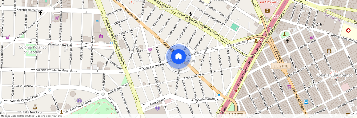 Se departamento Gutemberg, Colonia Anzures, C.P. 11590, Df / Cdmx