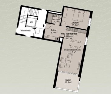 Stilvolles Wohnen in Eigentumsqualität – 2.5-Zimmer-Neubauwohnung i... - Foto 4