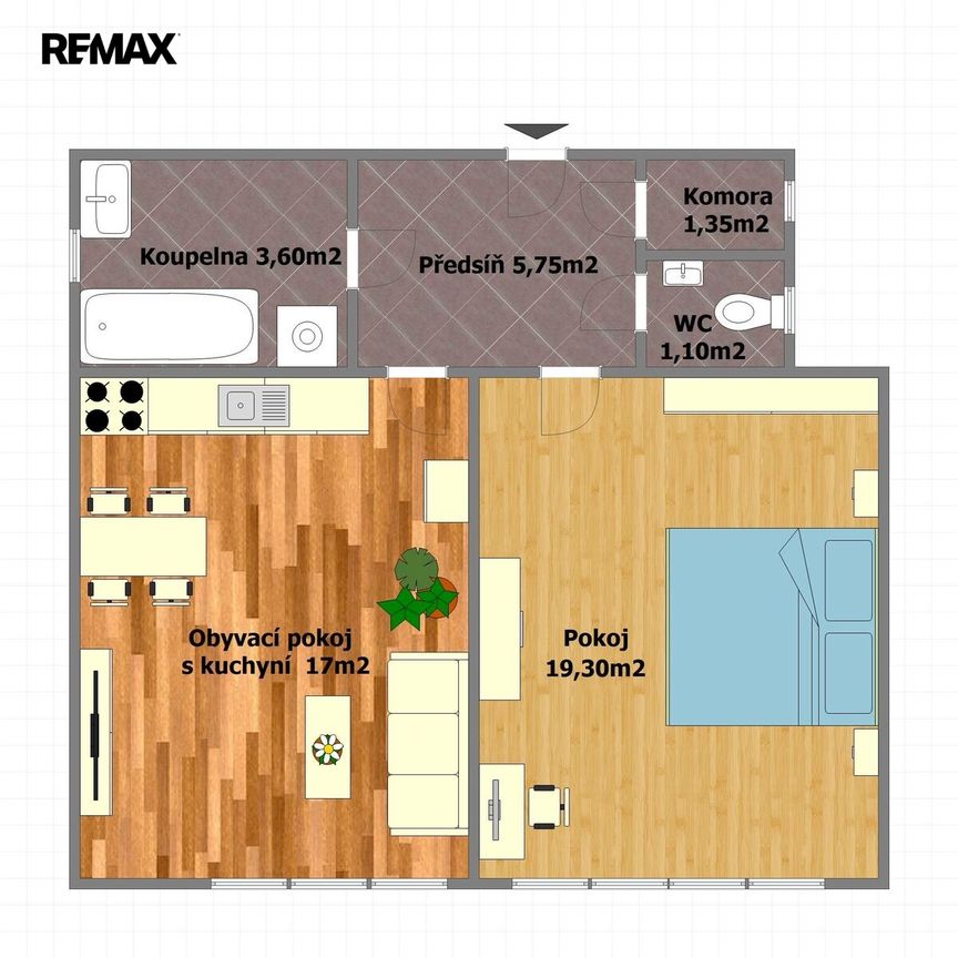 Pronájem bytu 2+kk 48 m², Hradeckých 1299, Praha - Fotografie 1