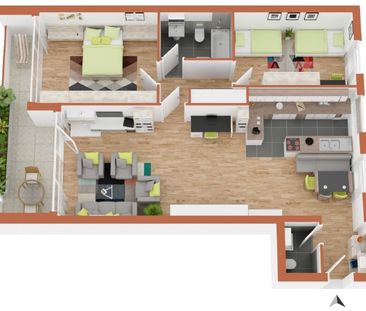 Sanierte 3-Zimmer-Wohnung mit Terrasse - Photo 2