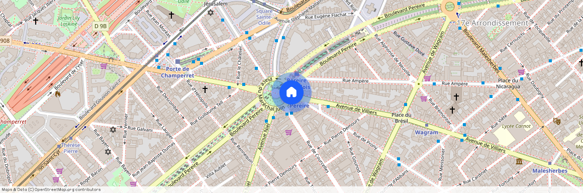 Avenue de Villiers et Place du Maréchal Juin 75017 Paris (17e arrondissement)
