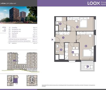 Apartment for rent, 2+1 - 1 bedroom, 58m - Фото 6