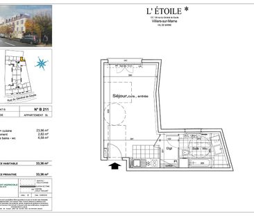 location Appartement T1 DE 33.6m² À VILLIERS SUR MARNE - Photo 2