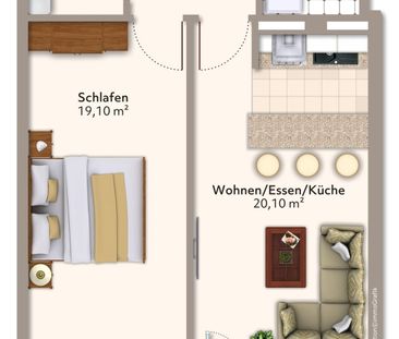 Traumhafte 2-Zimmer-Wohnung mit Balkon & saniertem Bad im begehrten... - Photo 4