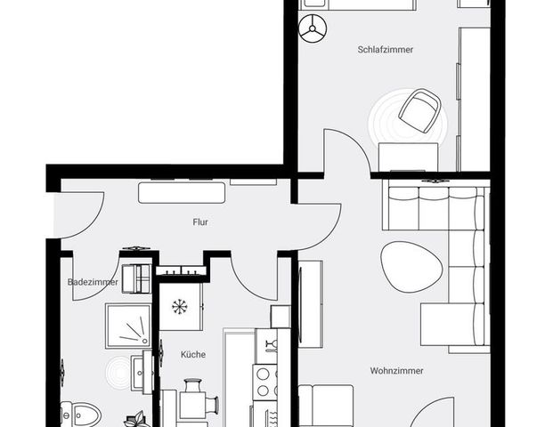 Auspacken & loswohnen: Frisch sanierte und möblierte 2-Zi-Wohnung mit Balkon in Löderburg - Foto 1