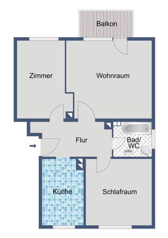 Gemütliche Wohnung mit Balkon - Foto 3