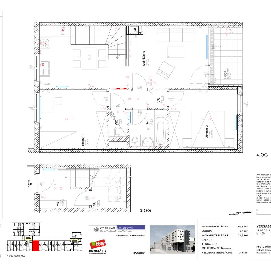 3-Zimmer-Wohnung mit Loggia, Top 56 - Foto 2