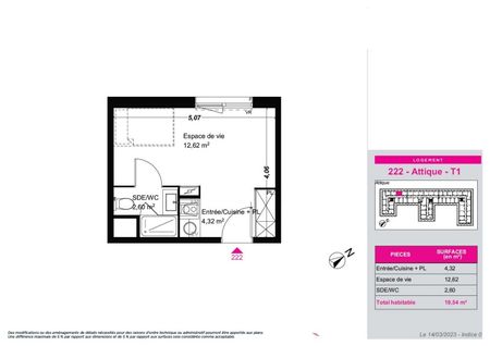Location Appartement 1 pièce 19m² FRANQUEVILLE ST PIERRE 76520 - Photo 5
