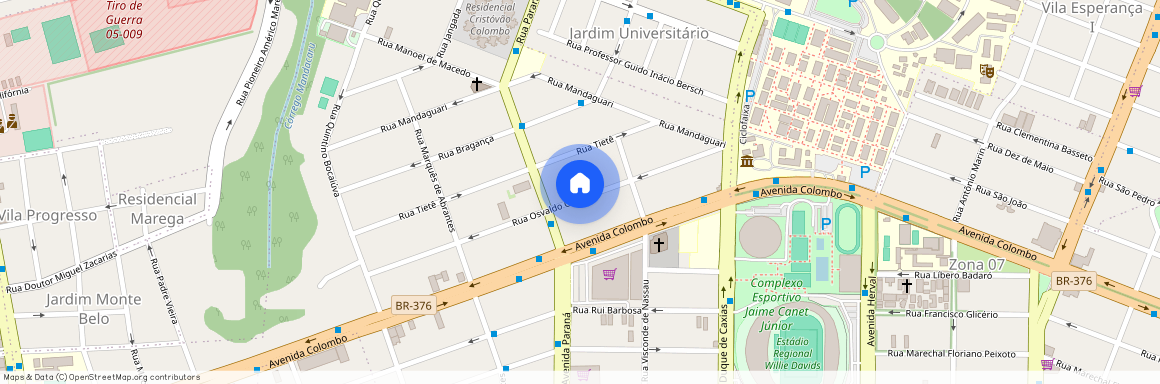 Rua Osvaldo Cruz, 340, Maringá, Maringá - PR, 87020-200, Brazil