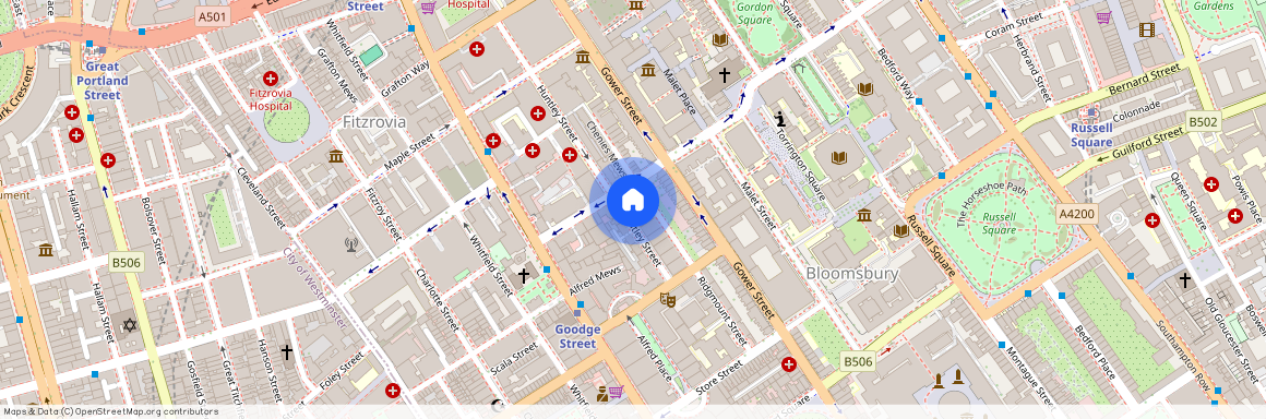 Ridgmount Gardens, Bloomsbury, WC1, Central London