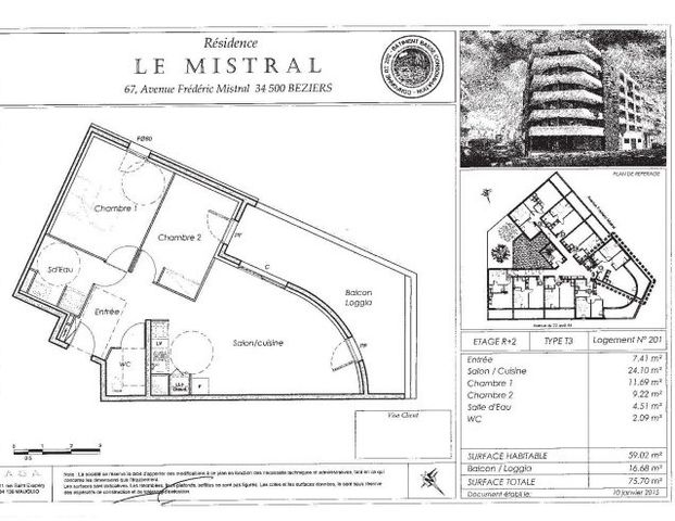 T3 AVEC BALCON + PARKING - Photo 1