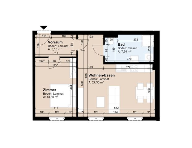 Geförderte Altbauwohnung im 4. Stock mit 2 Zimmern - Photo 1