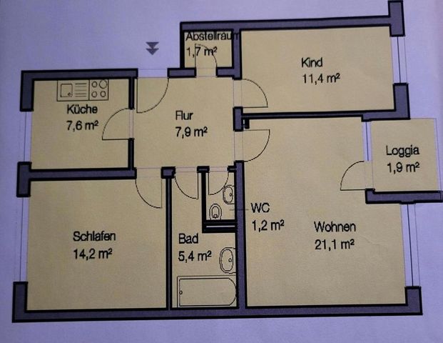 3 zimmer wohnung - Foto 1