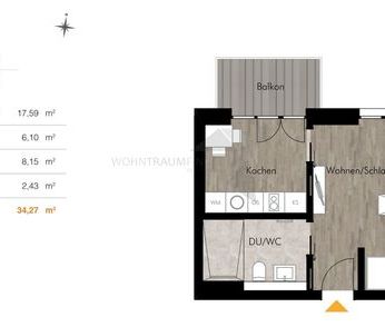+ Erstbezug nach Neubau + Singlewohnung mit Einbauküche & Balkon - ... - Photo 4