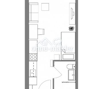 Nur für Studierende! Möblierte 1-Zimmer-Wohnung mit Balkon in Reutl... - Foto 3