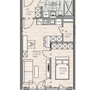 Erstbezug: 2-Zimmer Wohnung im 1. OG / Top B04 - Foto 3