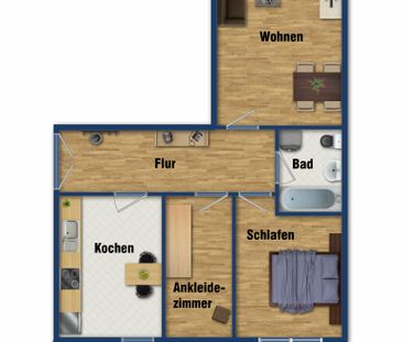 Tolle Dachgeschosswohnung mit großem Balkon - Photo 3