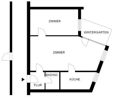 Schöne 2-Zimmer-Wohnung mit Wintergarten in der Nordstadt // 7.OG W... - Foto 4