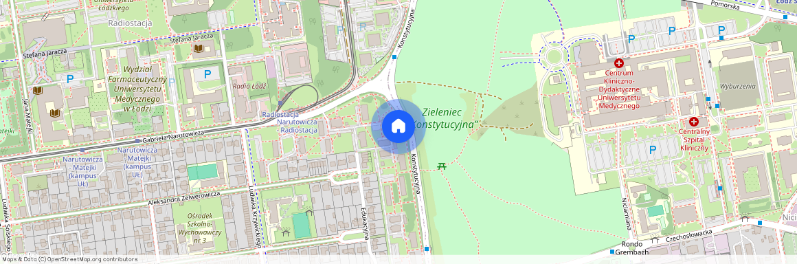 ul. Narutowicza, Radiostacja, Śródmieście, Łódź, łódzkie