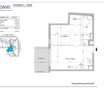 location Appartement T2 DE 36.8m² À NICE - Photo 1