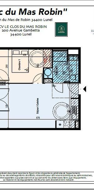Lunel – Location Appartement – 42.50 m² – 600€ CC / mois - Photo 2