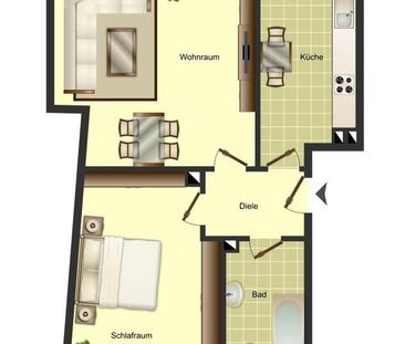 Gemütliche 2-Zimmer-Etagenwohnung in Duisburg - Photo 6