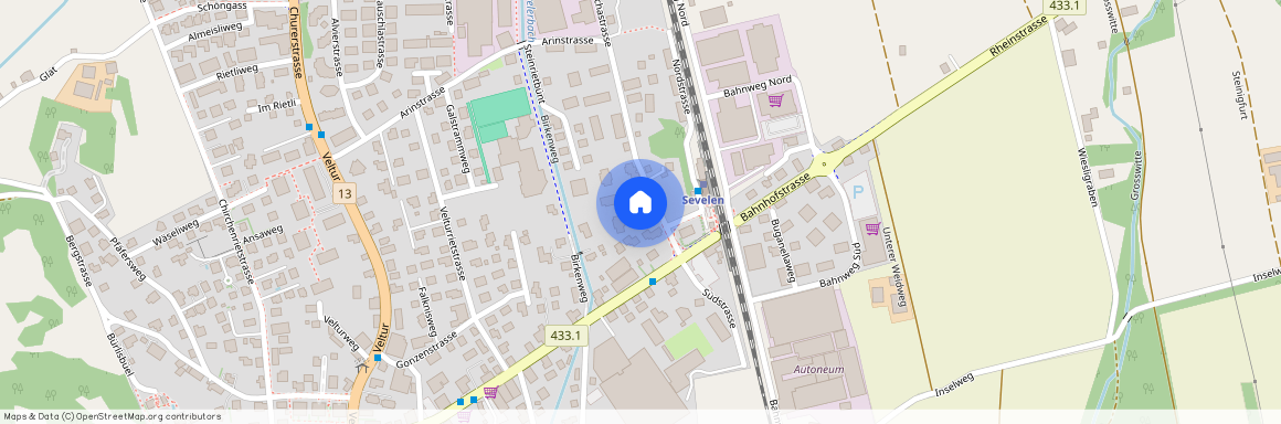 Guschastrasse 11, 9475 Sevelen, Lageplan