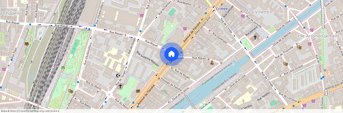 Avenue de Flandre entre rue de Soissons et Passage de Flandre 75019 Paris (19e arrondissement)