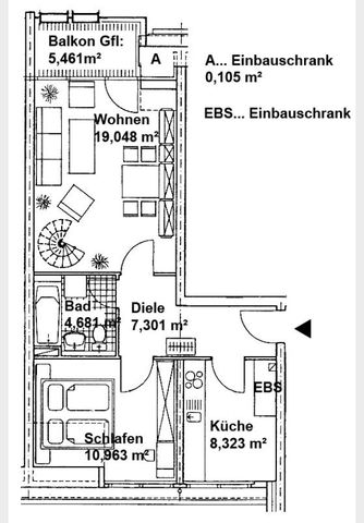 - DG-Wohnung über 2 Etagen mit Balkon - Einbauküche vom Vormieter möglich - Photo 3