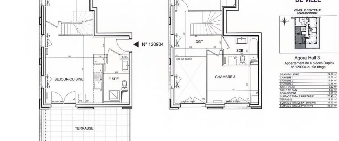 location Appartement T4 DE 76.4m² À BOBIGNY - Photo 1