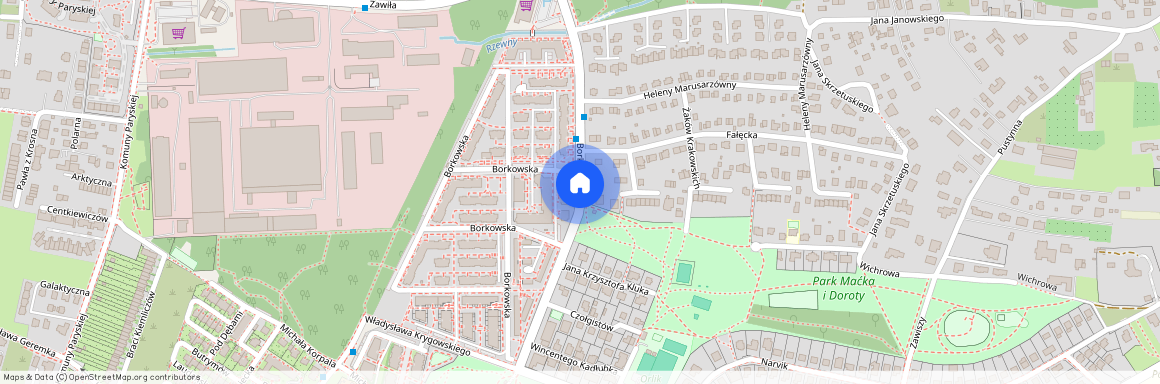 ul. Borkowska, Kliny, Swoszowice, Kraków, małopolskie