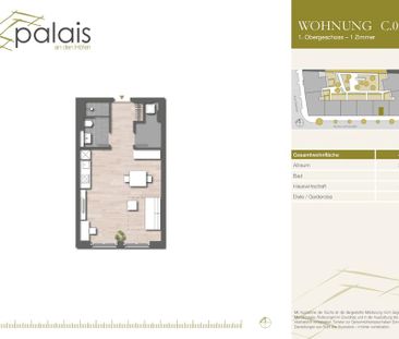 Perfekt für Studenten! 1-Zimmer-Wohnung mit toller Anbindung - Foto 1