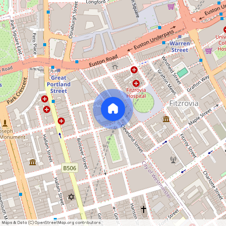 Cleveland Street, Fitzrovia & Covent Garden, W1T, London