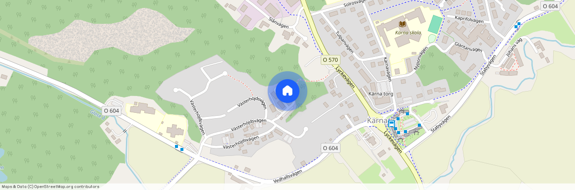 Västerhöjdsvägen, Kärna