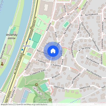 Nad ostrovem, Praha - Podolí