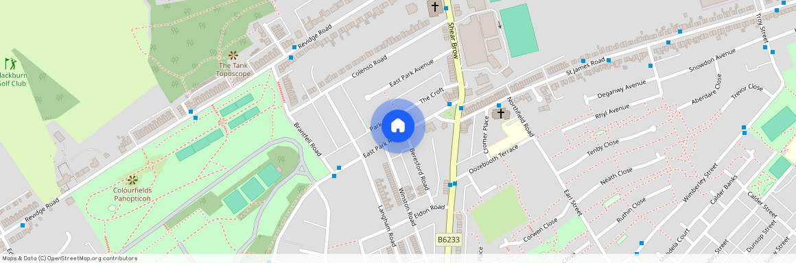 East Park Road, Blackburn. Lancs. BB1 8DW