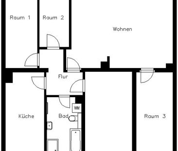4-Raum-Wohnung im Süden von Plauen ++ Küchenübernahme möglich ++ - Photo 1