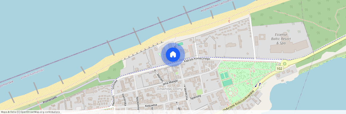 ul. Kaprala Koniecznego 7E, Dziwnów, Dziwnów, kamieński, zachodniopomorskie