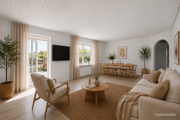 Moderniseret 1-plans rækkehus i Odense SØ med egen have og parkering - Photo 1
